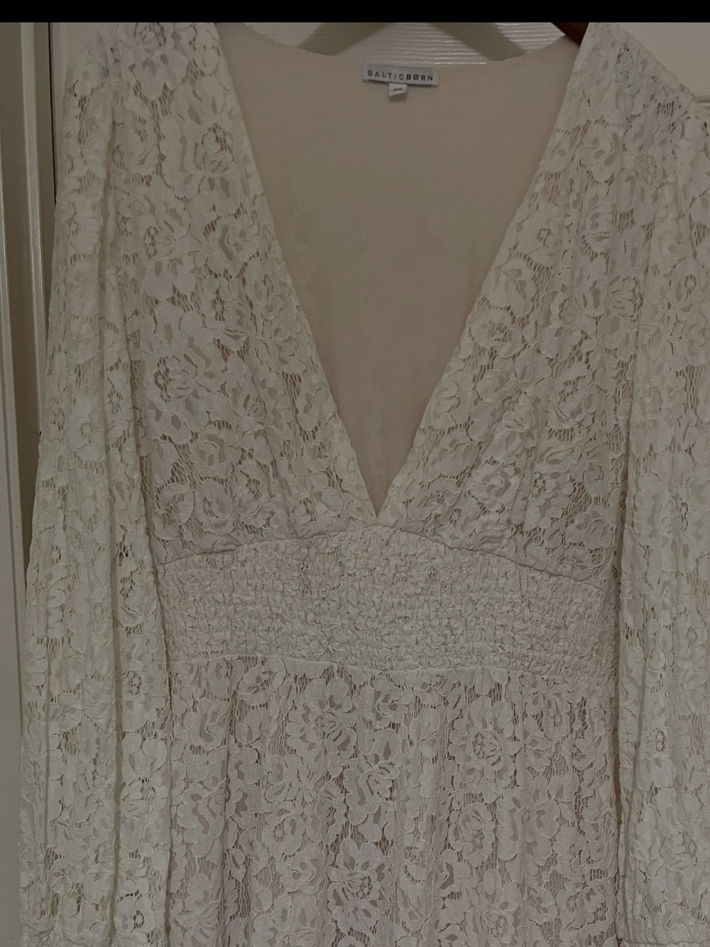 Baltic Born 3X Ivory Lace Maxi Dress Boho Romantic Long Sleeve Plus Size - Picture 2 of 5
